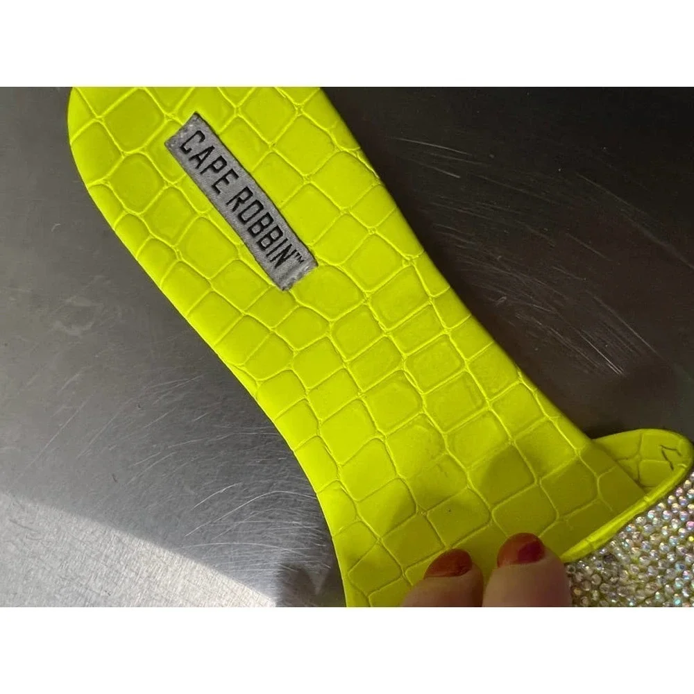 Cape Robbin Neon Rhinestone Sandals - Picture 5 of 7